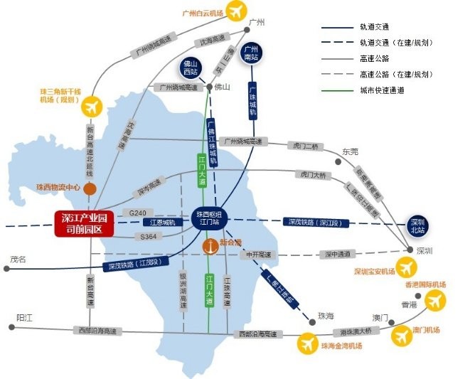 廣東江門江海區(qū)設備五金模具機械加工廠房庫房網(wǎng)中南高科
